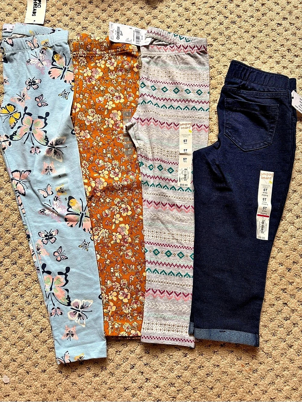 NWT Kids Floral Leggings 4-Pack NWT